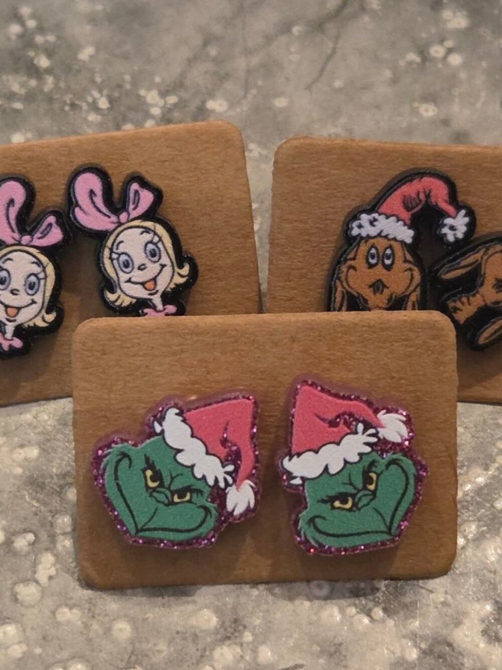 Grinch Set of 3 Stud Earrings